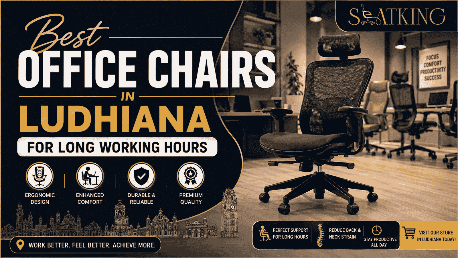 Best Office Chairs in Ludhiana for Long Working Hours